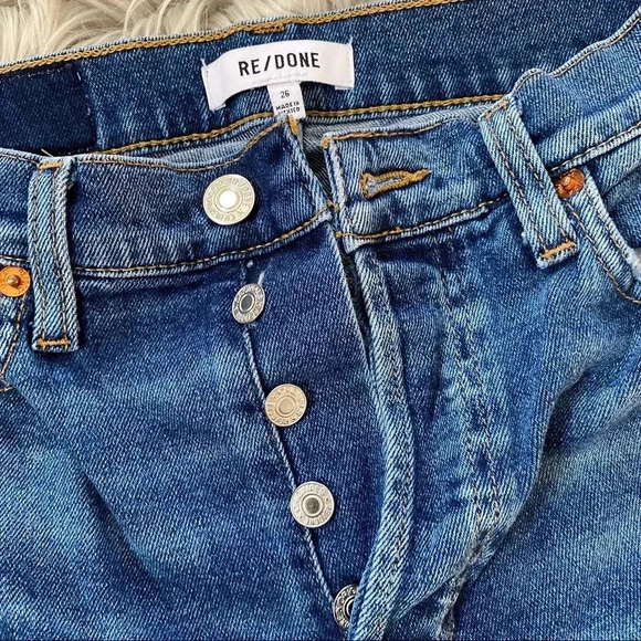RE/DONE Women's 70s High Rise Stove Pipe Jeans 26 - Picture 4 of 10